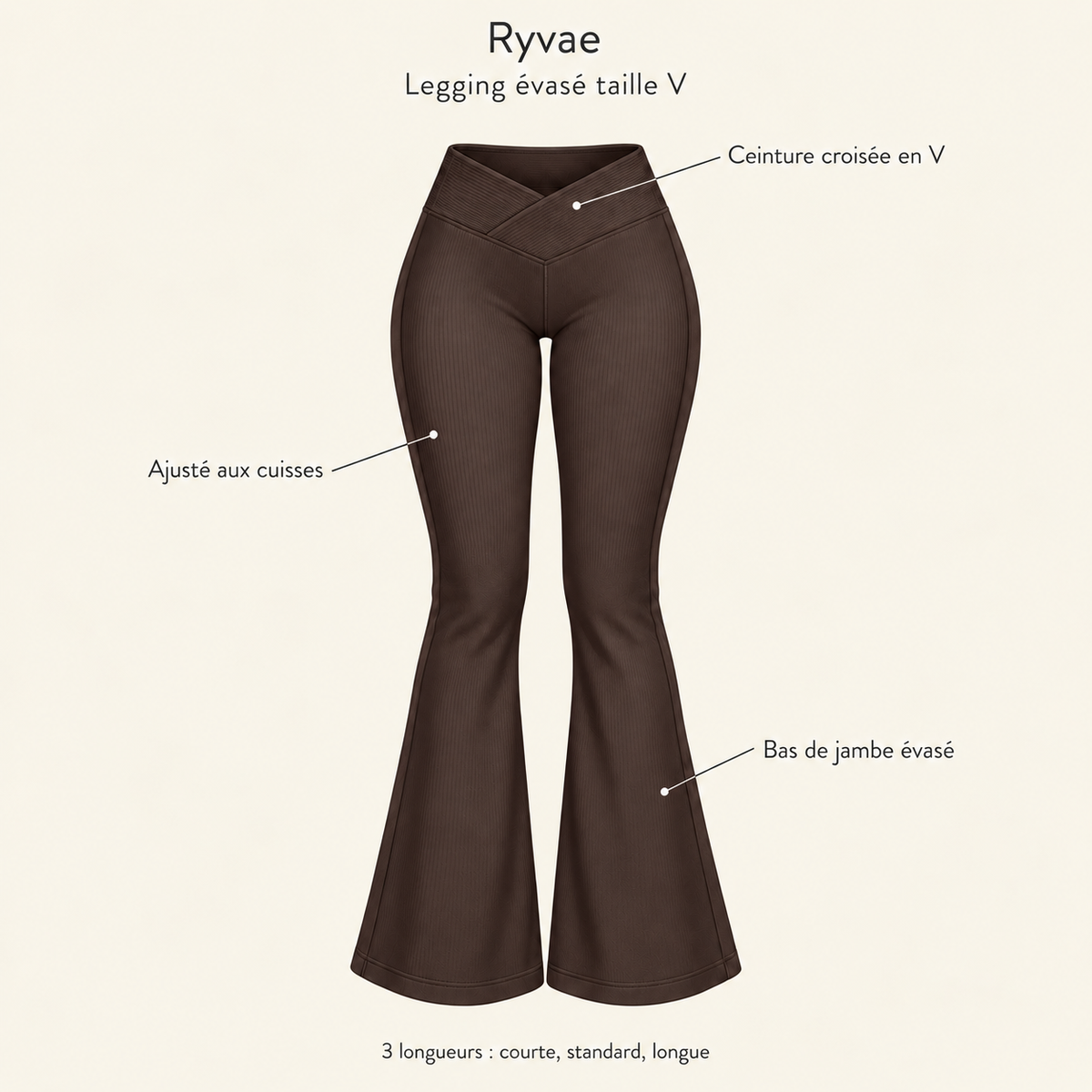 Ryvae — Legging évasé taille V