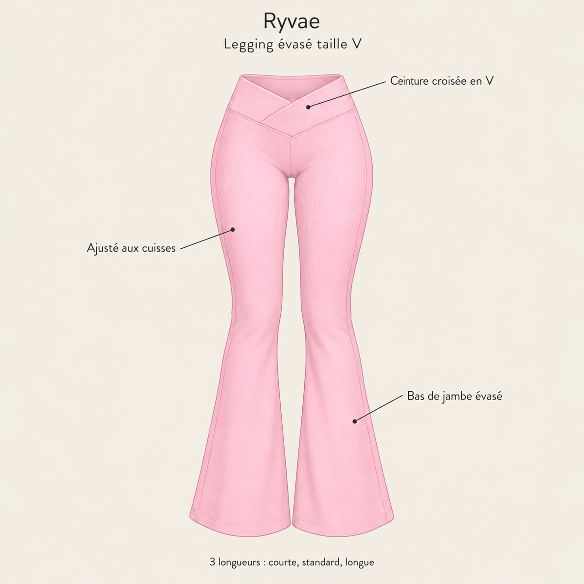 Ryvae — Legging évasé taille V
