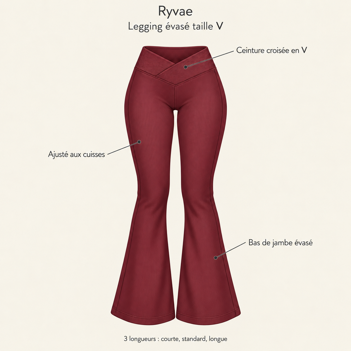 Ryvae — Legging évasé taille V