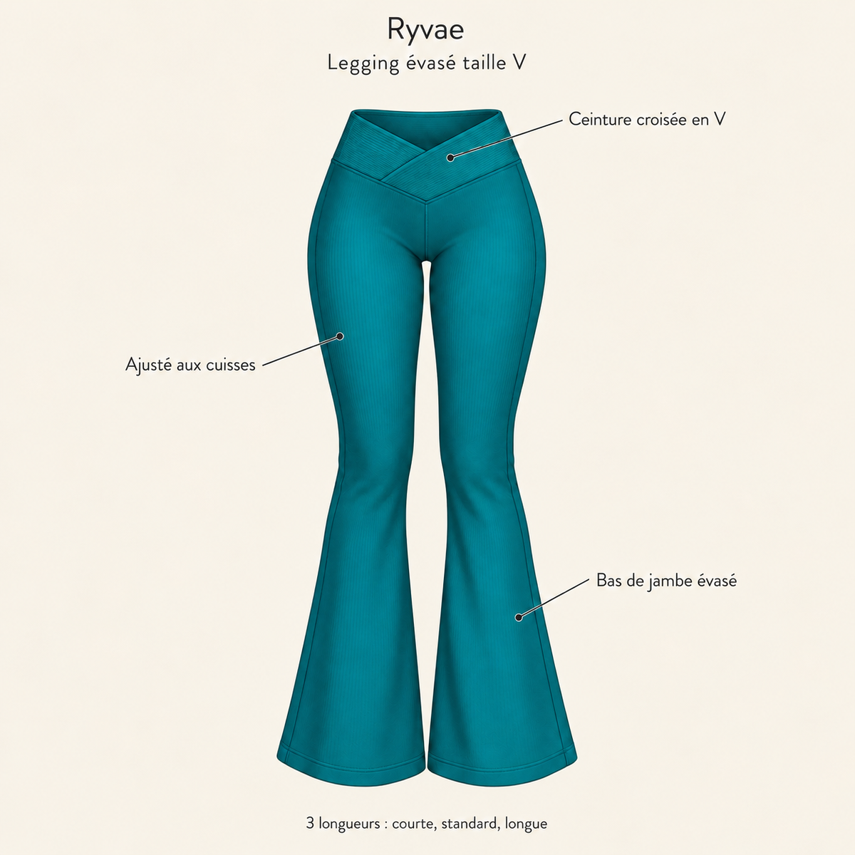 Ryvae — Legging évasé taille V