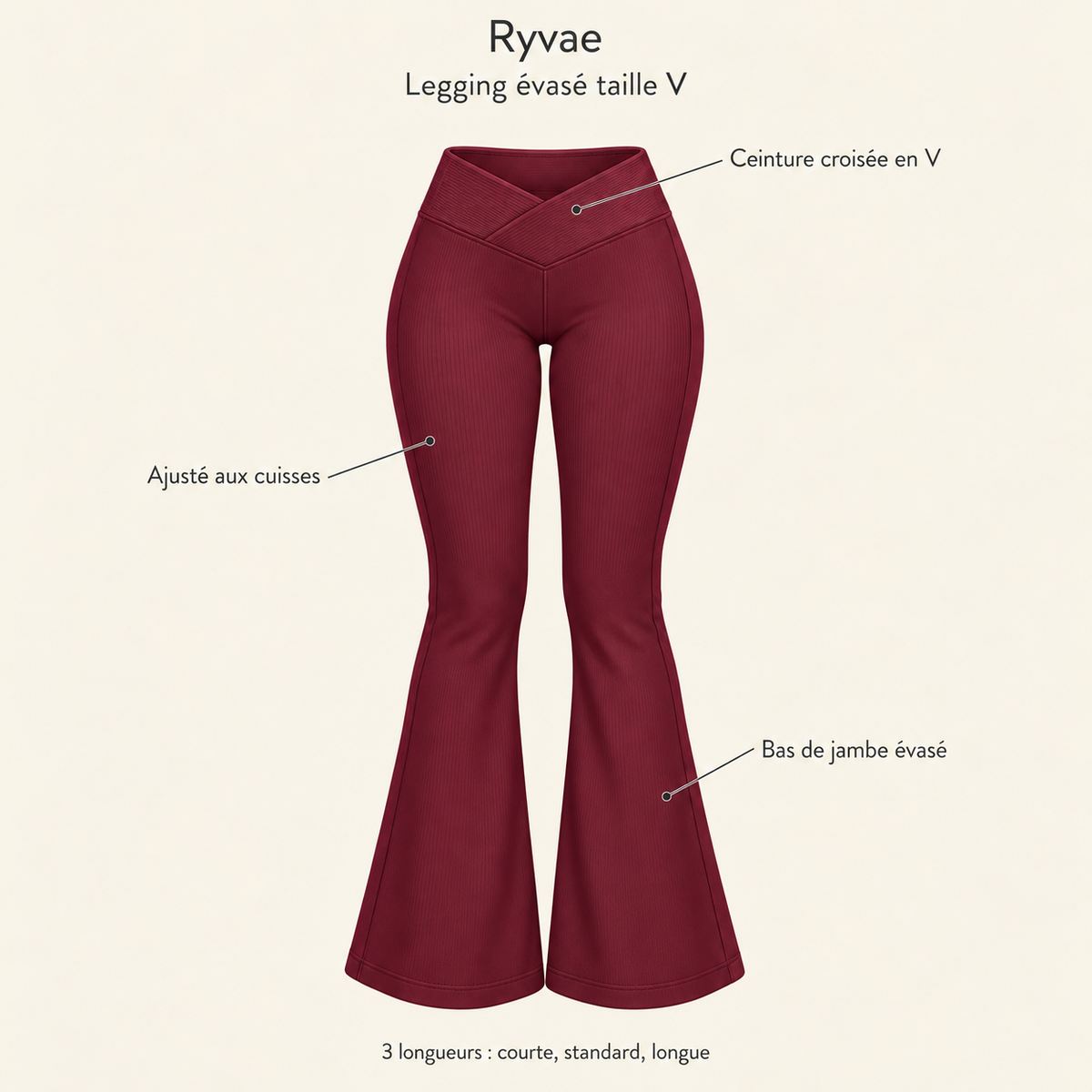 Ryvae — Legging évasé taille V