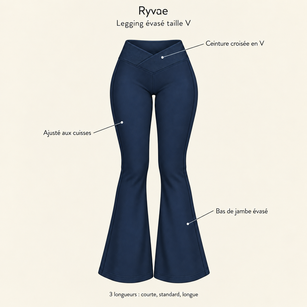 Ryvae — Legging évasé taille V