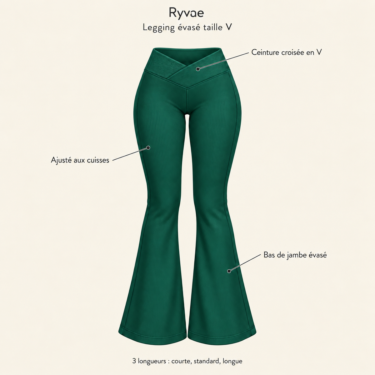 Ryvae — Legging évasé taille V