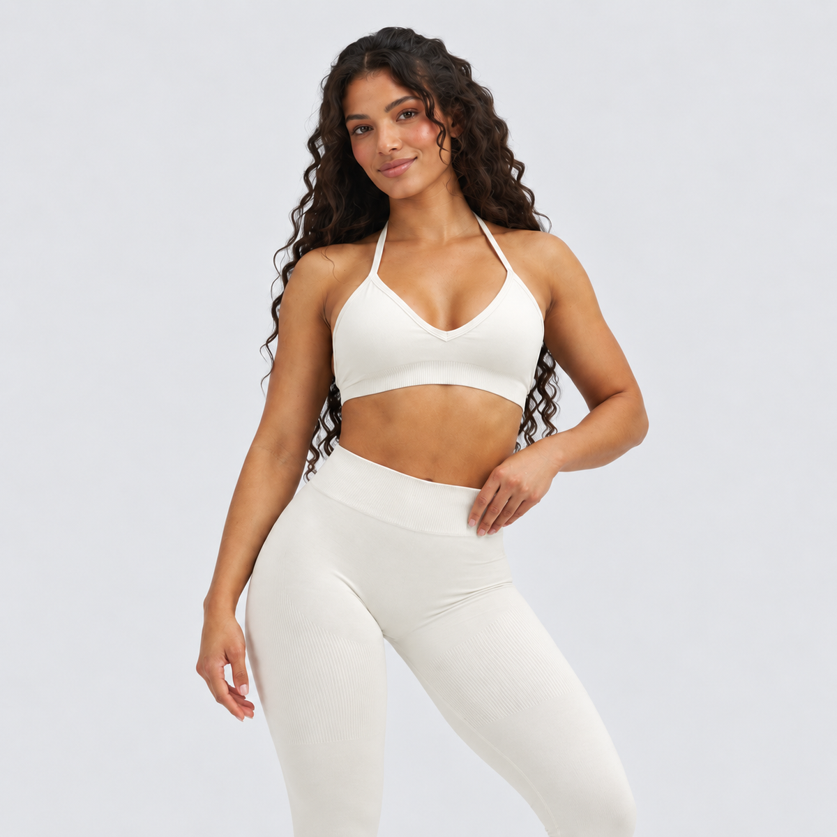 Ryvae — Brassière halter ajustable — Cream, vue 01