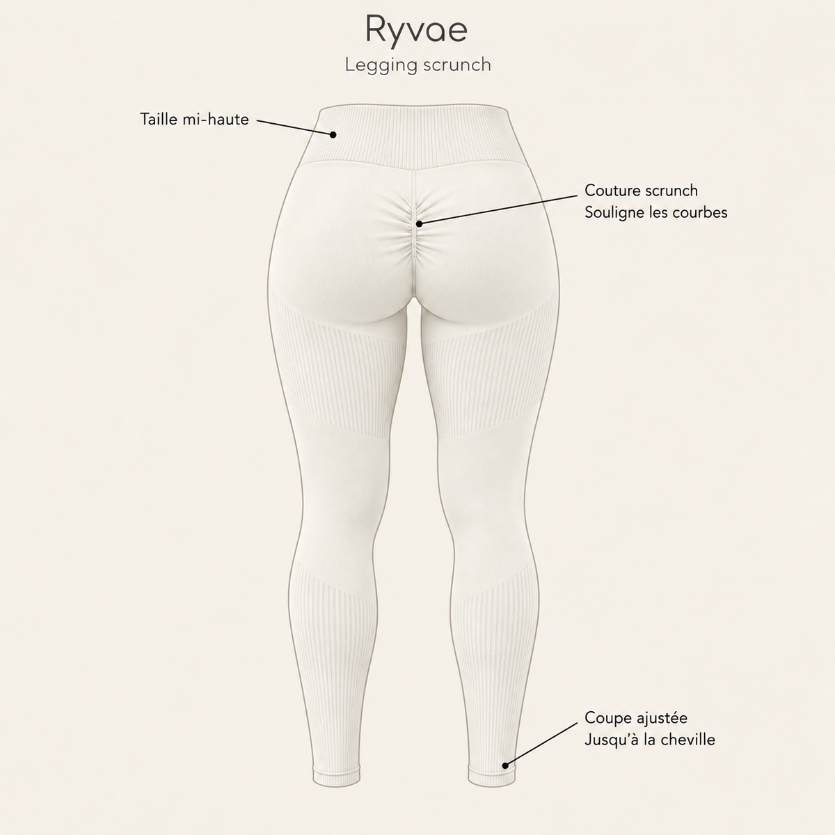 Ryvae — Legging scrunch taille mi-haute