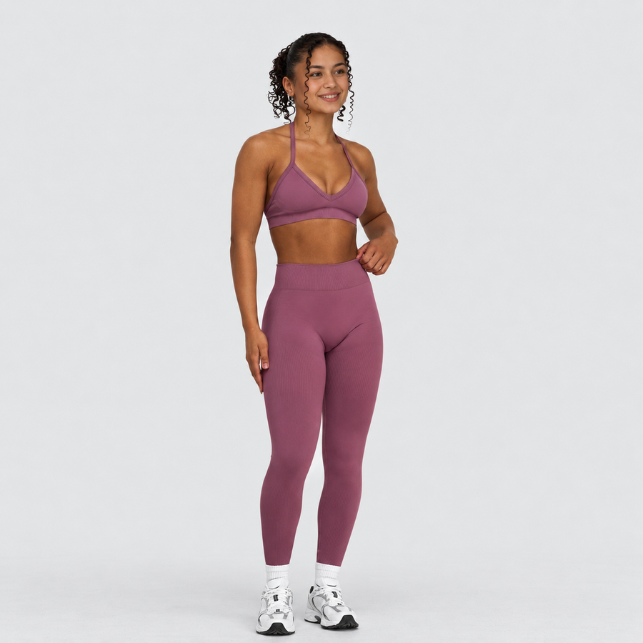 Ryvae — Legging scrunch taille mi-haute en coloris Mauve Orchidée, vue 5