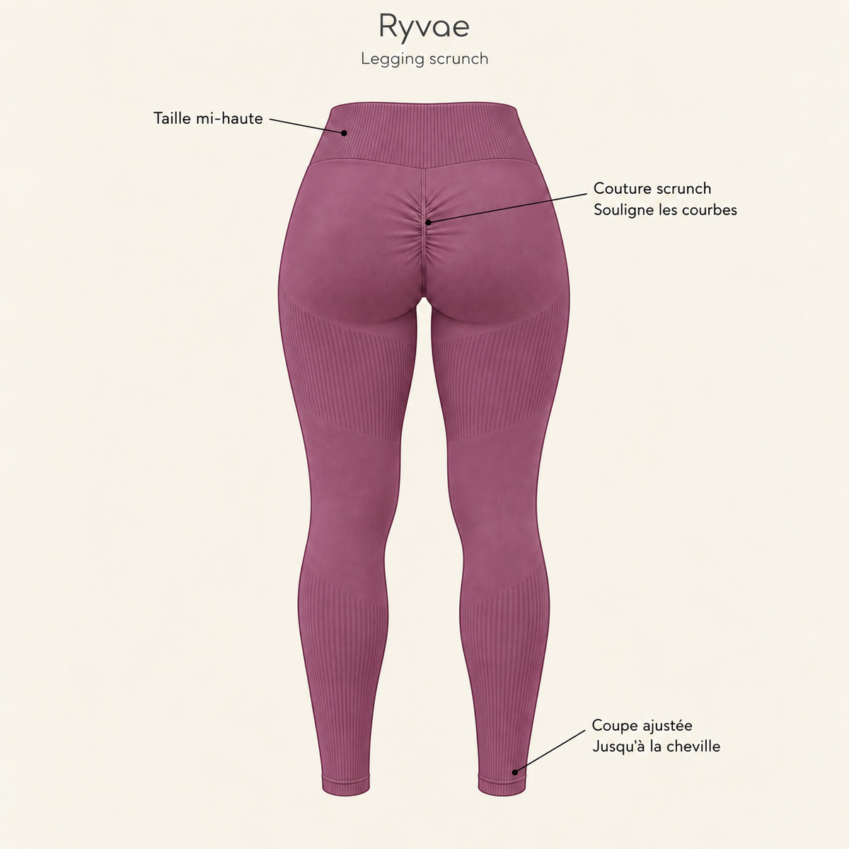 Ryvae — Legging scrunch taille mi-haute