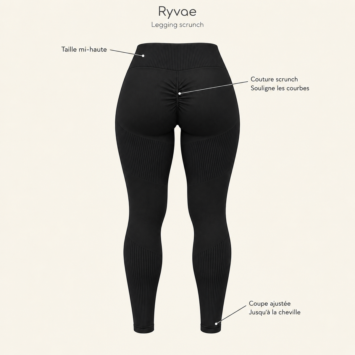 Ryvae — Legging scrunch taille mi-haute