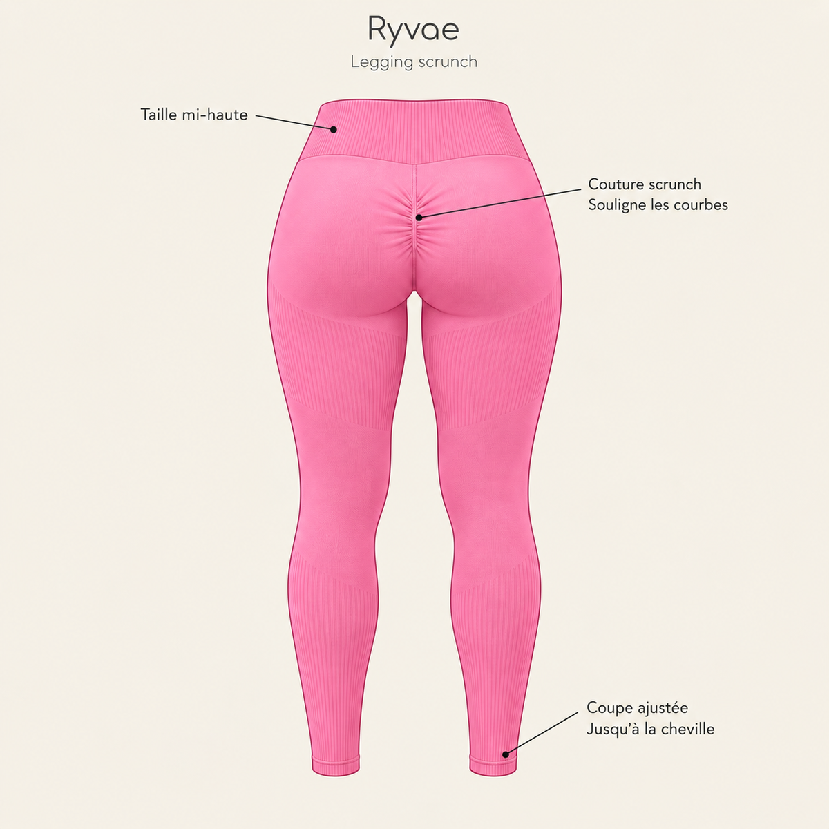 Ryvae — Legging scrunch taille mi-haute