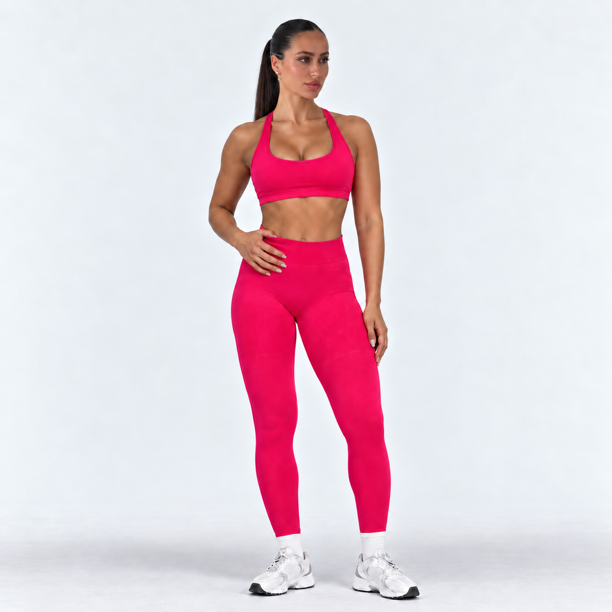 Ryvae — Legging scrunch taille mi-haute en coloris Strawberry, vue 5