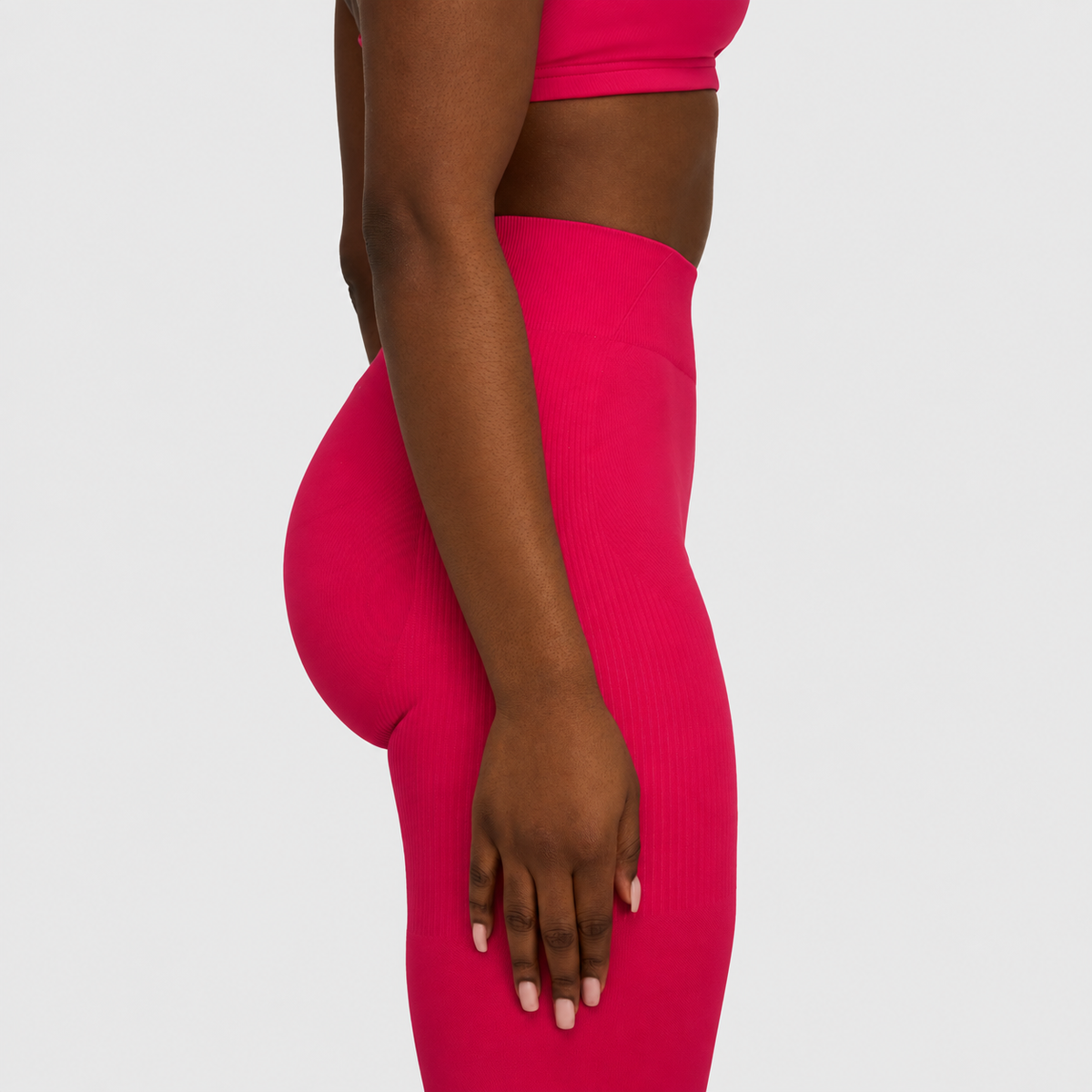 Ryvae — Legging scrunch taille mi-haute en coloris Strawberry, vue 6