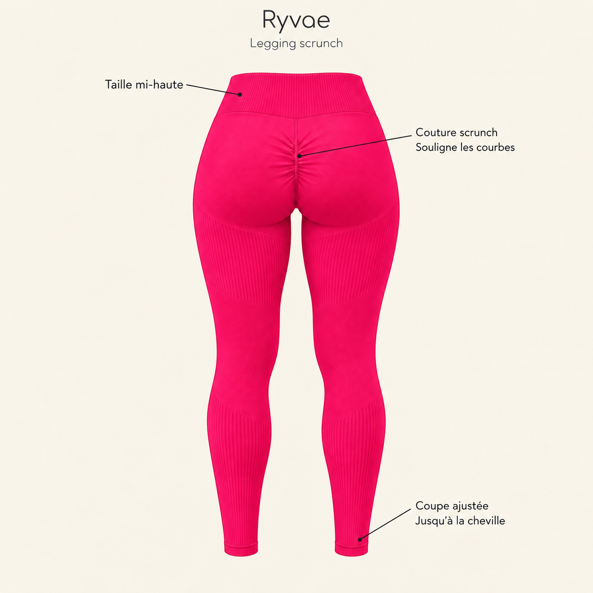 Ryvae — Legging scrunch taille mi-haute